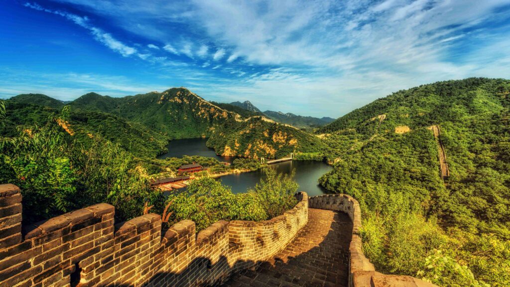 Vista da grande muralha da China